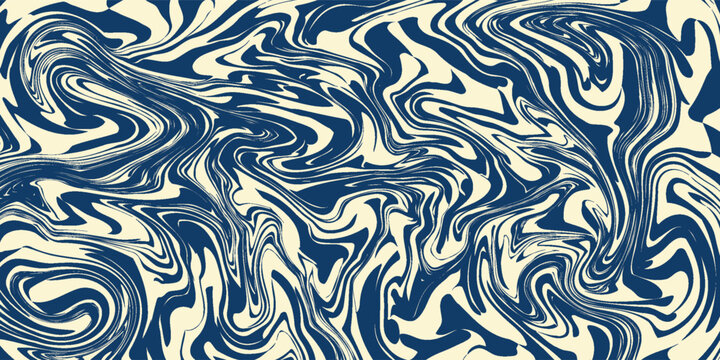 abstract seamless pattern. gouache painting. paint brush strokes, exotic wavy lines. 80s style