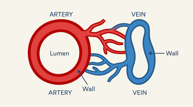 Human Artery and Vein Diagram