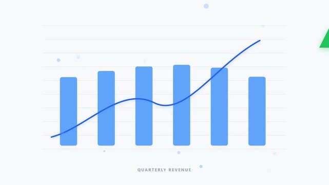 Animated Financial Line Graph Showing Upward Growth Trend