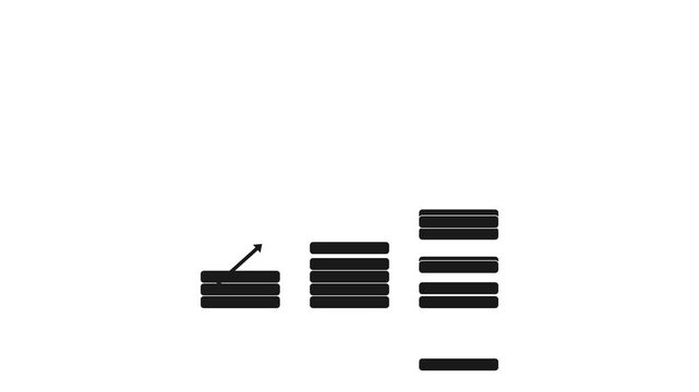 Minimalist animated equal sign icon loading graphic on white background