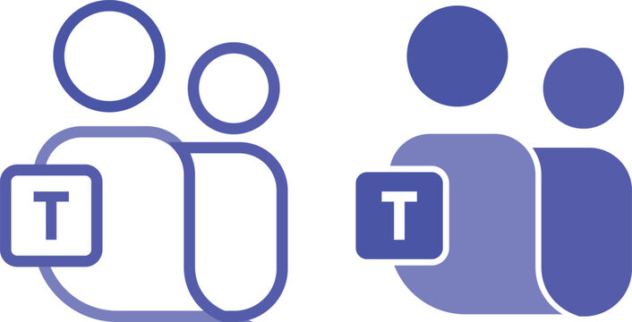New Microsoft teams logo 2026. MS team icon transparent png. Scalable vector App icons set.  Scalable vector App icons set. New Microsoft teams logo 2026