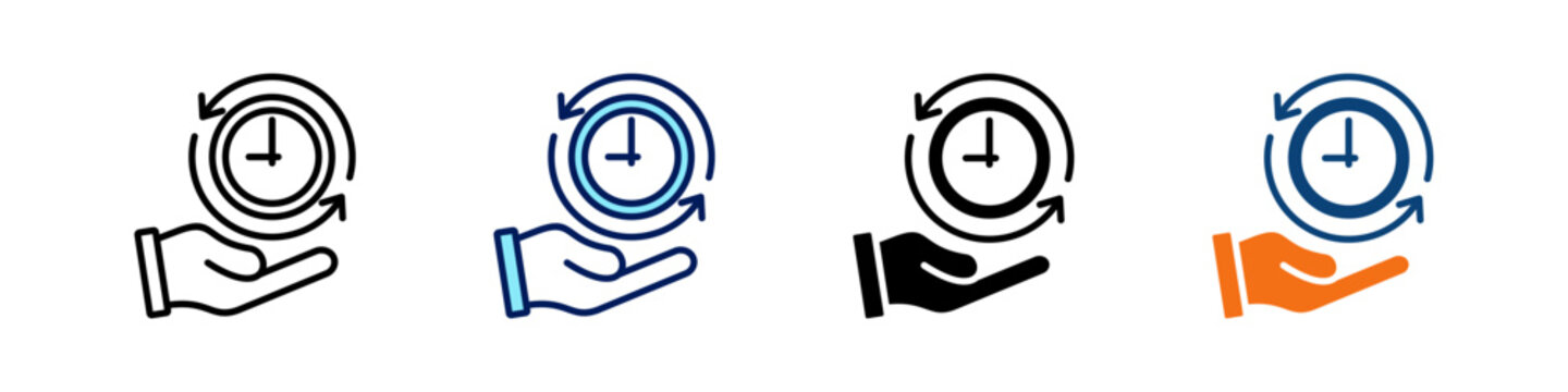 Time Management Multistyle Icon Set