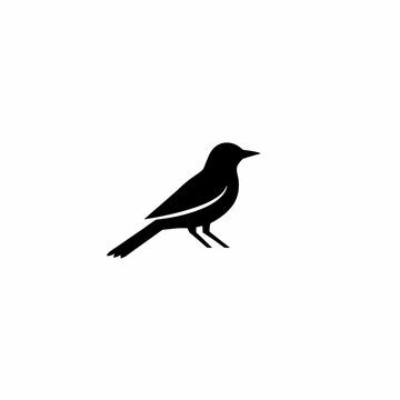 Bird silhouette icon vector illustration