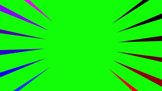 Speed Lines Comic Anime Burst Motion Emerald Green Energy Animation