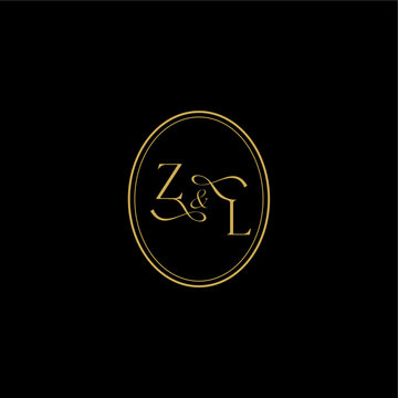 wedding curvy elegant initial monogram minimalist luxury concept LZ feminine line style design letter