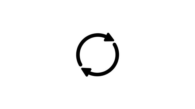 Half circle arrow loading animation rotating smoothly 4 k video...animation .!