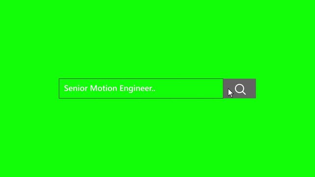 Search Bar Green Screen Cursor Clicking Digital Interface Navigation Animation