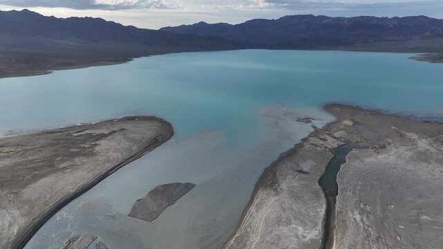 The Chilik River flows into the Bartogay Reservoir in the Almaty Region of southeastern Kazakhstan.