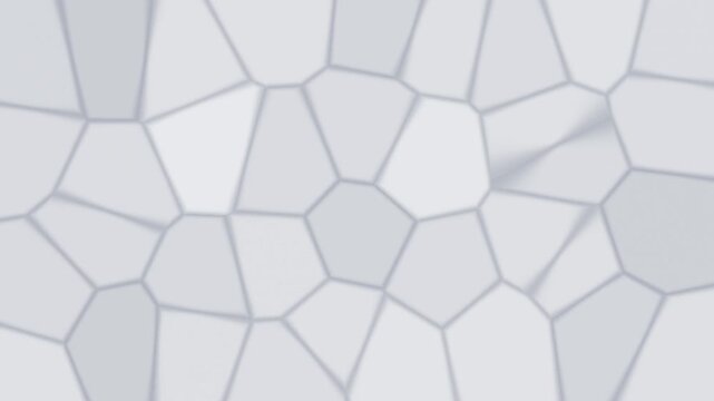 White organic voronoi cells slowly drifting seamless loop science background