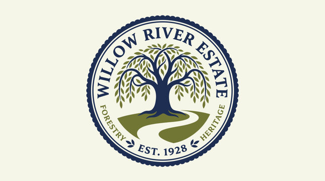 A serene landscape with a tree and a winding path at Willow River Estate