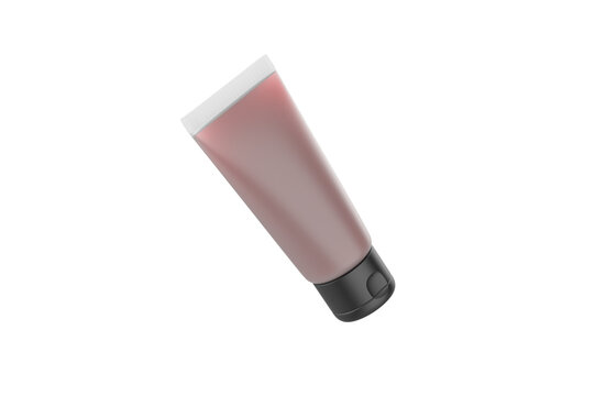 Cosmetic Tube Mockup Isolated On White Background. 3d illustration
