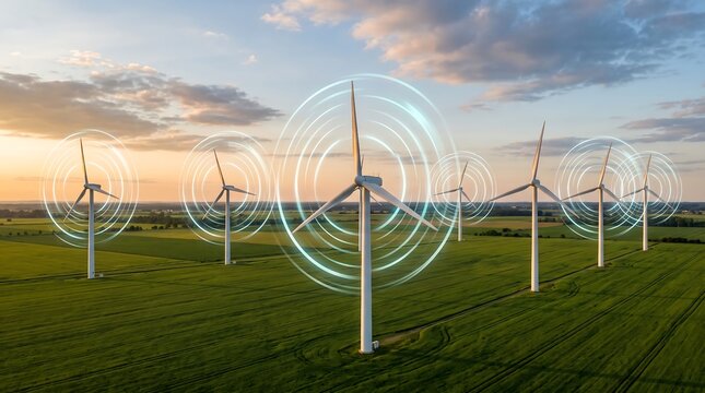 Renewable Wind Energy Technology with Air Current Graphics for Sustainable Power