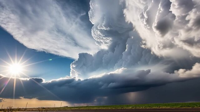 Impacts of Climate Change. El Ni&ntilde;o, the environment, rising global temperatures. Pollution and devastating storms featuring tornadoes and strong winds. Uncontrolled weather. Time Lapse.