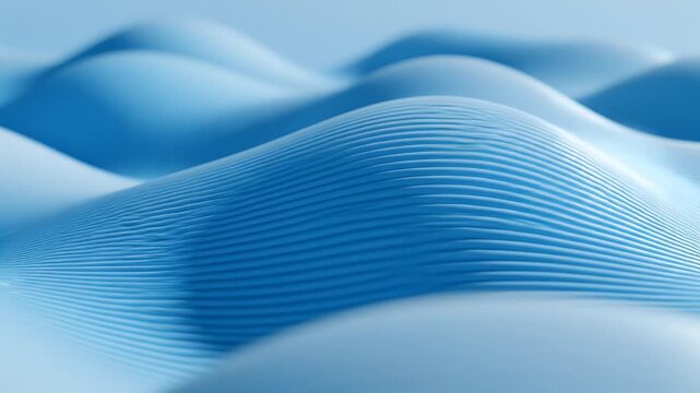 Soft blue waves with parallel lines ripple across a calming abstract background