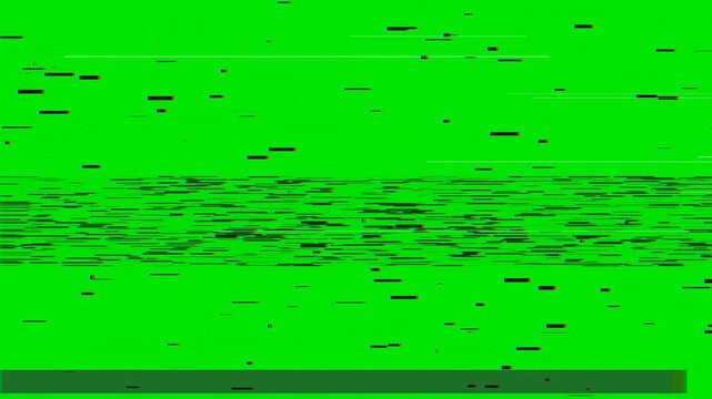 Severe Analog VHS Glitch Distorts Video Signal Causing Horizontal Noise Bars