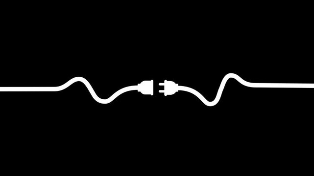 Electrical connection, plug and socket, conductor of electricity illustration background