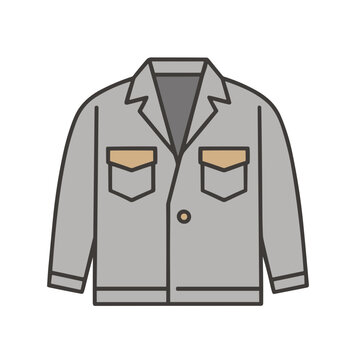 Gray jacket with pockets and collar
