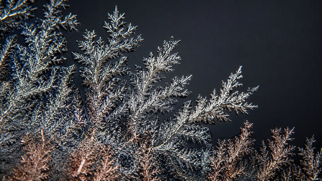 Ultra Realistic Electrochemical Dendrite Growth Scientific Beauty Macro Background