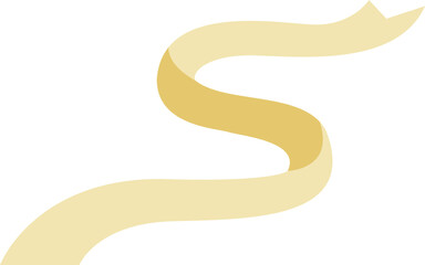 Fototapeta premium Luxury Golden Wavy Ribbon Elegant Metallic Gold Curved Banner Elements
