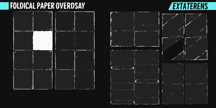 folded paper overlays on black background textured sheets creased design graphic element layout template artwork composition abstract