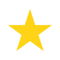 Fototapeta premium Bright yellow star icon vector flat graphic