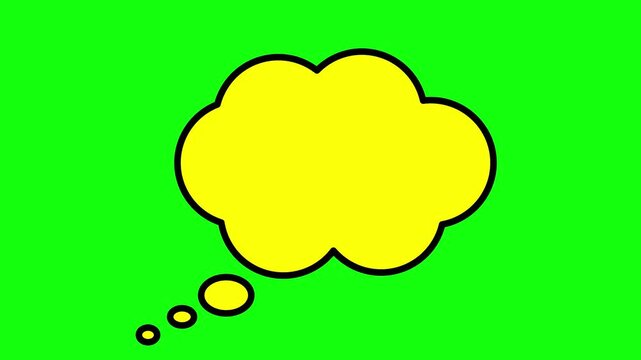 Comic Speech Bubble Animation with Green Screen Background