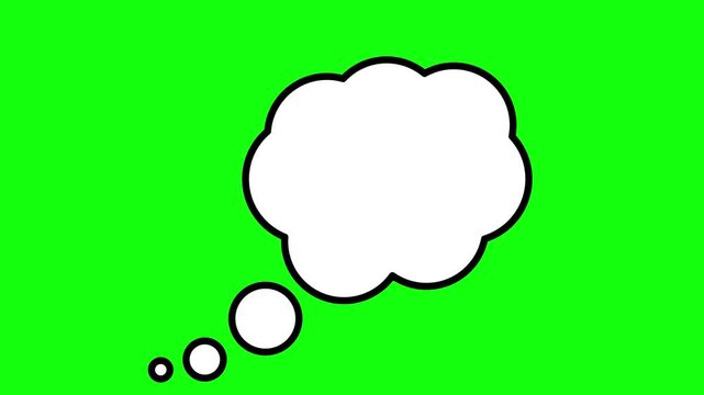 Comic Speech Bubble Animation with Green Screen Background