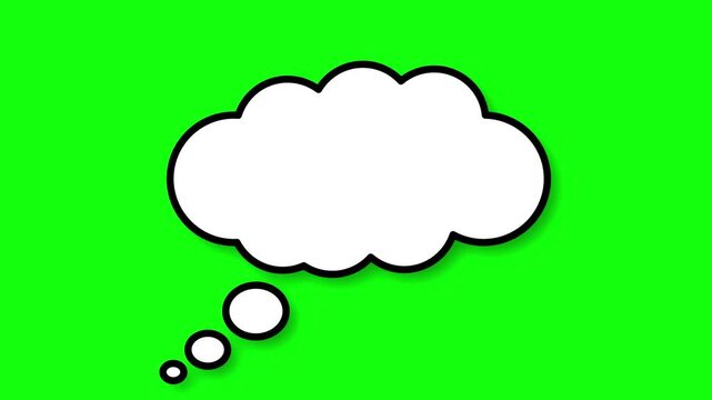 Comic Speech Bubble Animation with Green Screen Background