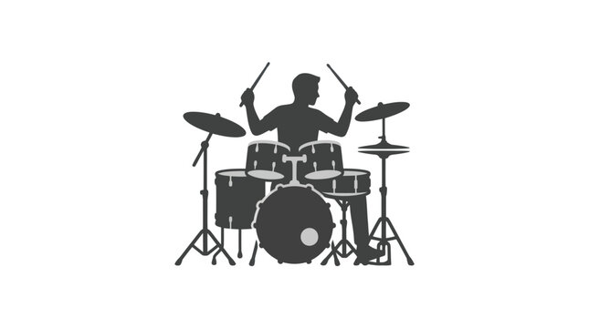 Drummer playing a drum kit instrument.