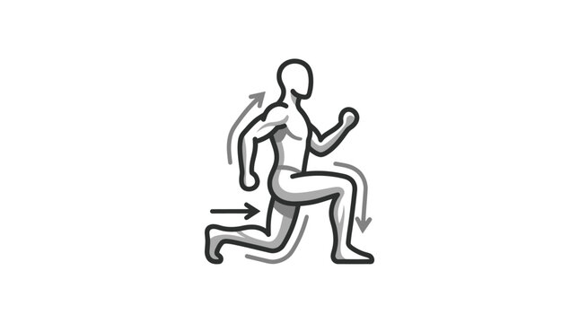 Man running in motion illustration.
