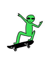 Naklejka premium 3d render of a skateboarder jumping