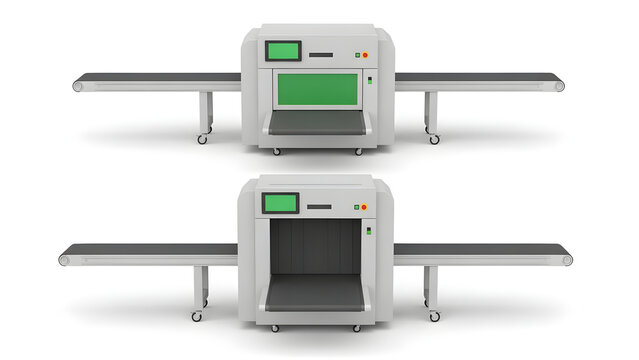 Airport Security X-Ray Baggage Scanner Machines with Conveyor Belts for Luggage Inspection and Safety Screening Systems