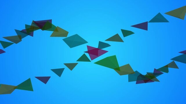 Floating Infinity Loop Triangle Mesh Formation In Seamless Motion