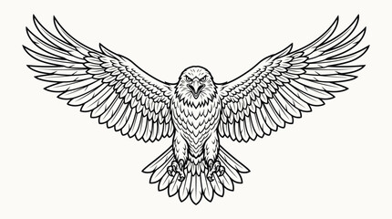 Obraz premium Owl spreads wings widely in natural outdoor environment with Employees working on laptop nearby.