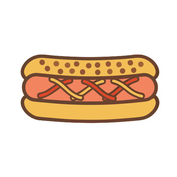 Hot Dog with Mustard and Ketchup