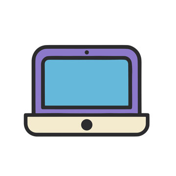 Simple laptop icon