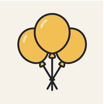Three Yellow Balloons