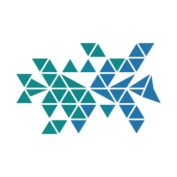 Triangle Cluster Ornament Flat Vector Design