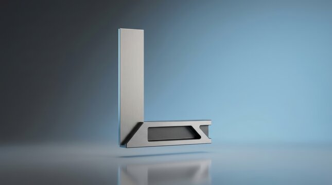 Precision square 3D render angle verification instrument designed for layout inspection and fabrication accuracy control
