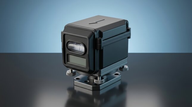 Inclinometer 3D render tilt measurement instrument engineered for angular assessment alignment verification and surveying tasks