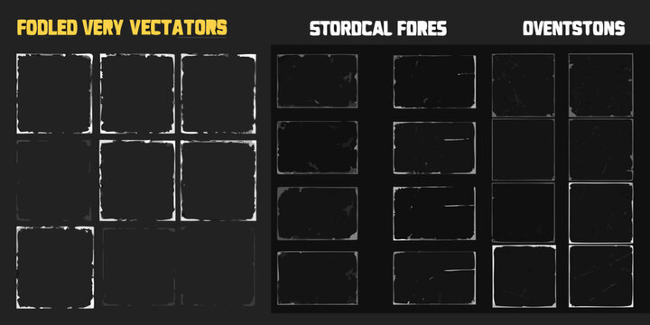 folded paper overlays vector set on dark background rectangles grunge texture design elements graphic resources sheets overlay