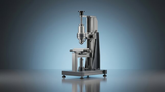 Rockwell hardness tester 3D render material testing instrument engineered for hardness verification and manufacturing control