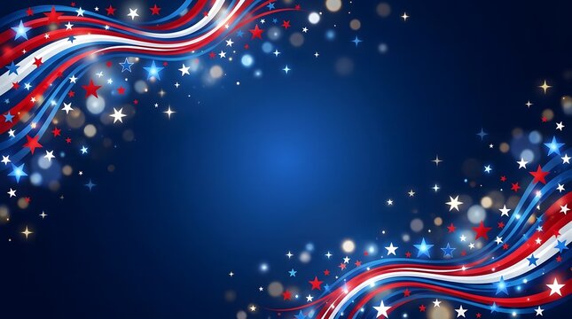 US labor day celebration background with red white and blue stars and stripes