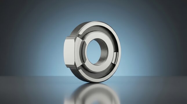 Thread ring gauge 3D render external thread inspection instrument engineered for dimensional verification and manufacturing accuracy