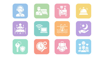 Fototapeta premium Collection of various flat design icons.