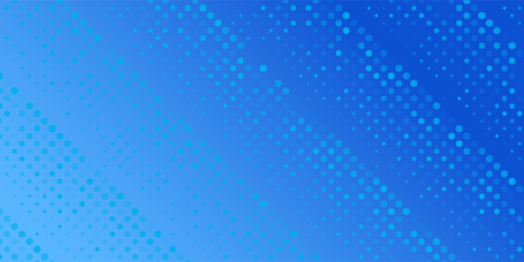 Naklejka premium Blue Halftone Background with Diagonal Dot Pattern, Abstract Striped Dotted Gradient Vector Backdrop, Creative Tech Presentation Banner, Modern Corporate Website Header Design Template.