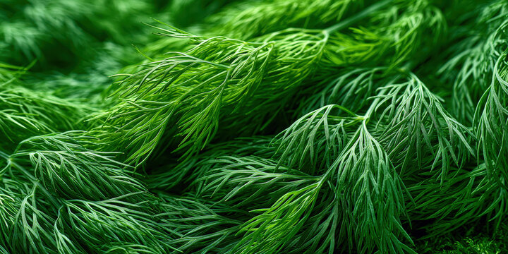 Close-up of vibrant green fern leaves with detailed texture