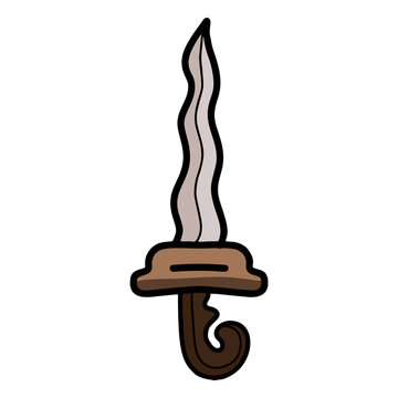 keris- traditional weapon from indonesia icon vector on trendy style for design illustration. Vector illustration of the traditional Javanese keris weapon