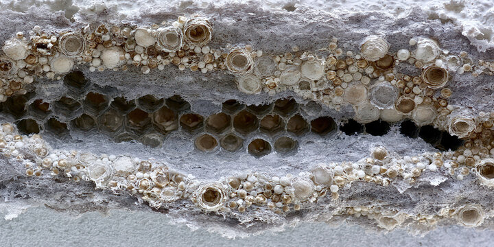 Close-Up View of Natural Stalactites Formations
