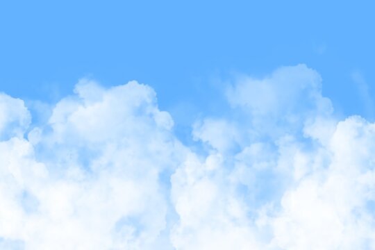 Bright Blue Sky with Soft White Clouds for Calm Imagery.